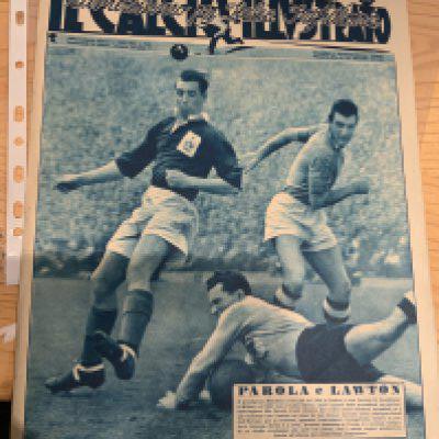 1948 Italy v England Football Newspaper: Il Calcio Illustrato dated 15 5 1948 with just about all the 16 pages devoted to the forthcoming full international that England won 0-4. Excellent.