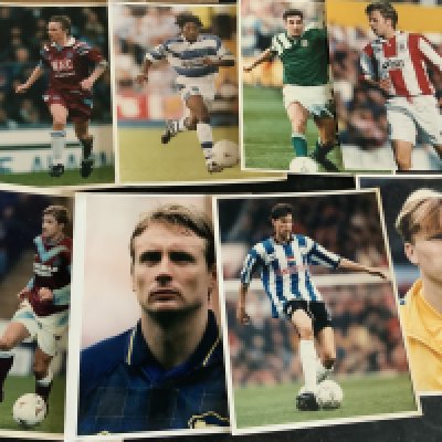 1990s Football Press Photos: Teams O-Y. All 10 x 8 colour photos with press stamps to rear. Often match action in good condition. (92)
