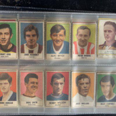 Football Cards Set: Complete set of 180 cards cut from a magazine.