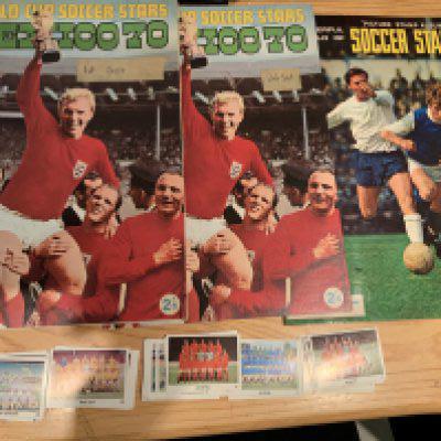 FKS Football Card Albums: Mexico 1970 World Cup complete plus an incomplete spare album. C/W 68/69 incomplete album of Soccer Stars and some loose cards from other sets.