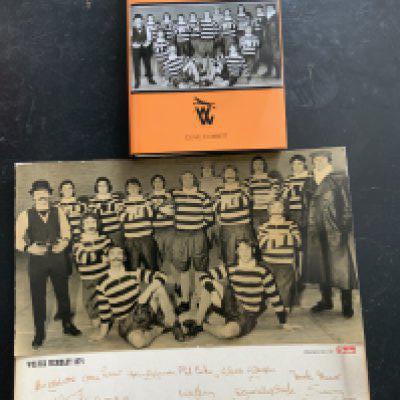 Wolves Football Book + Autographs: Those Were The Days is signed by the author and covers Wolves from 1964 - 1977. The cover has a photo of the team in old kit and an original large promo card of that picture produced by the Sun has been signed by the players (possibly hand signed). C/W massive poster of John Richards.