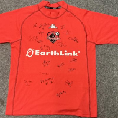 2003 Atlanta Silverbacks Signed Football Shirt: Red short sleeve brand new with tags football shirt signed by 17. Obtained directly from the teams CEO and President Stephen Pratten. His card, team picture and plastic bag from shop all present.
