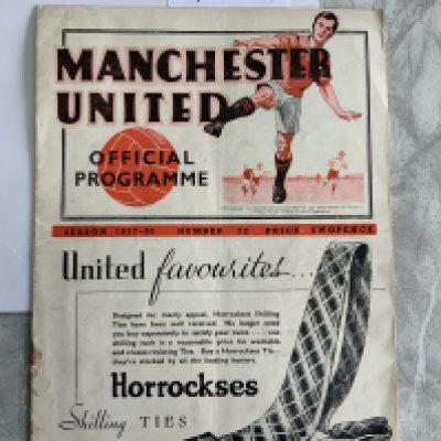 37/38 Manchester United v Burnley Football Programme: 2nd Division match in good condition with team changes. Manchester United were runners up and got promoted.