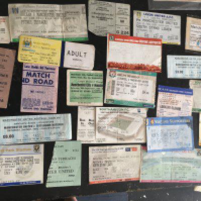 Manchester United Away Football Tickets: 1964 Trautmann testimonial Man Utd/City v International X1 and 67/68 Manchester City are the highlights with some more modern. (20+)