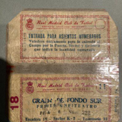 Manchester United 1960s Football Scrapbooks: Covers subjects such as European Cup with tickets selotaped in for Real Madrid away. Other scrapbook covers 1957 to 1966. Cuttings etc all heavily celotaped in and covers Munich Disaster 1958.