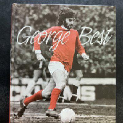 George Best Manchester United Multi Signed Football Book: George Best Unseen Archives hardback book signed by Best 6 times throughout and team mates Charlton Foulkes Stiles Law Sadler Gregg Crerand Docherty and Aston. Also on photos with Best of Michael Parkinson Bill Wyman Frank McLintock and Mary Stavin twice.