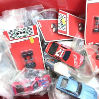 A Boxe Containing Scalextric Spare Parts.