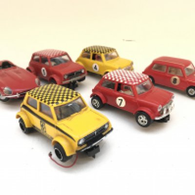 A Collection of 6 Scalextric Cars Ideal for Pares and Repairs. No Reserve.