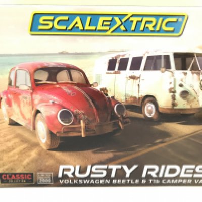 A Boxed Scalextric Classic Collection Rusty Riders Twin Set.