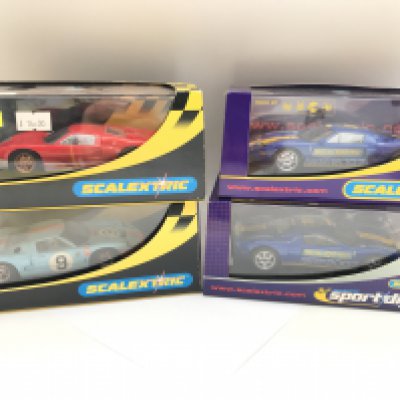 4 X Boxed Scalextric Cars. All Ford GTs.