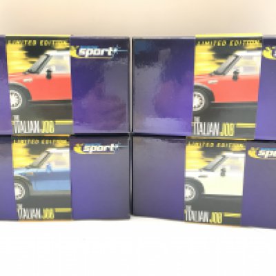 4 X Boxed Scalextric Italian Job Minis.