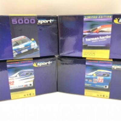 4 X Boxed Scalextric Cars. A TVR T400R. 2 Dodge Vipers and a Opel Vectra GTS V8 DTM.