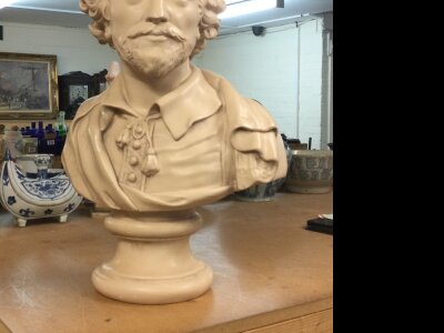 A  plaster bust of William Shakespeare  53 cm .