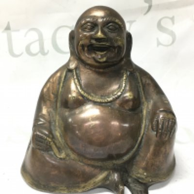 A Chinese bronze Buddha figure , 14cm tall. Postage category B- NO RESERVE