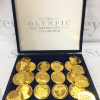 A set of 20 4oz gold plated bronze medallions