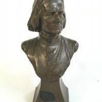 A bronzed bust of Franz Liszt, 17cm tall. NO RESERVE