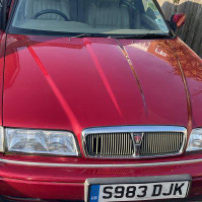 A Rover 4 door saloon petrol registration S983 DJK  - 79700 miles on the clock. MOT till June