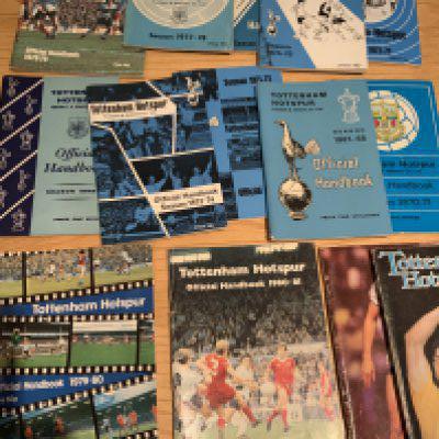 Tottenham Football Handbooks: Incomplete run of good condition handbooks between 62/63 and 2009/10. (20)