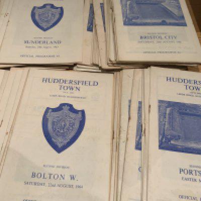Huddersfield Town Home Football Programmes: From 63/64 to 76/77. Quantity but not complete and in fair/good condition. (250+)