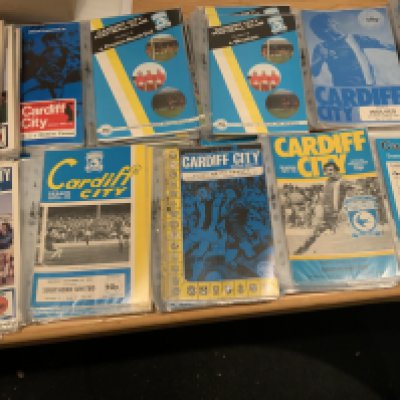 Cardiff City 1970s Home Football Programmes: Excellent condition in individual bags. 1970-71 season through to 1979-80. Approximately 150 programmes.