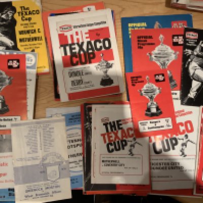 Texaco Cup Football Programme Collection: From the competition played by Scottish and English clubs in the 70s. Home programmes of Dunfermline Greenock Morton East Fife Dundee Utd Ayr Utd Motherwell Hearts Morton Airdrie Kilmarnock Rangers Tottenham Newcastle West Brom and Derby. Good. (est 40)
