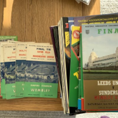 FA Cup Final Football Programmes: Complete run from 1957 to 2012 in excellent condition including replays. Only 1958 has a scribble.