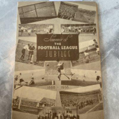 1938 West Brom v Aston Villa Jubilee Football Programme: Excellent condition 34 page Jubilee programme with no team changes. Staple removed not rotted away. Standard brown cover that was used for all local derby friendlies in August 1938.