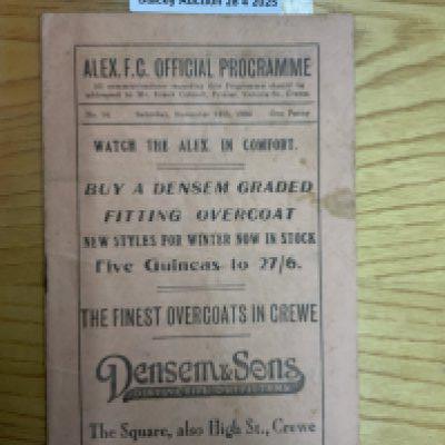 34/35 Crewe Alexandra v Walsall Football Programme: Good condition with no team changes.