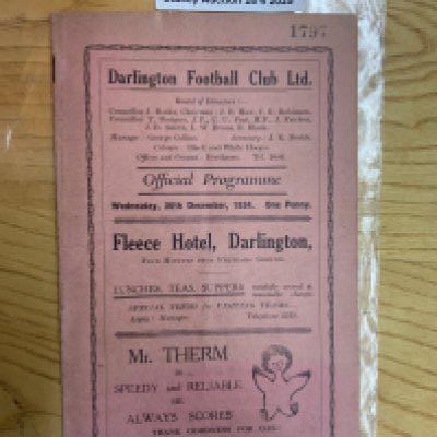 34/35 Darlington v Rochdale Football Programme: Very good condition with no team changes. Tiny tear on spine.