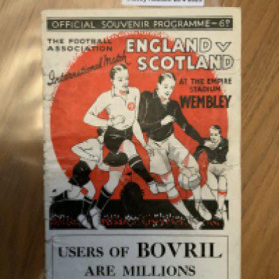 1934 England v Scotland Football Programme: Fair condition programme for full International match played at Wembley. No team changes. Wear to spine and 3 small pieces of tape on inside page.