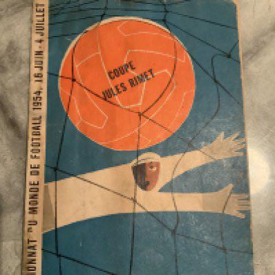 1954 World Cup Semi Final Football Programme: Uruguay v Hungary in fair condition with staples removed team changes and light staining.