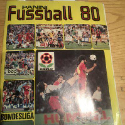 Panini Fussball 80 German Football Album: League teams from Germany plus all 8 Europa 80 National teams to include England Italy Germany Spain Holland Greece Belgium and Czechoslovakia. Complete in excellent condition with some pen marks on check list page.