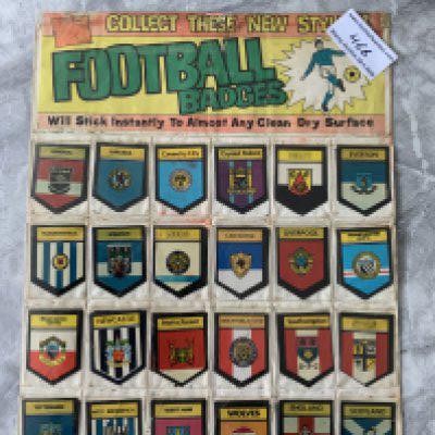 Babs Display Folder Of Football Club Sticker Cards: 3 x 24 cards of club badges in an original display folder. Excellent. (72)