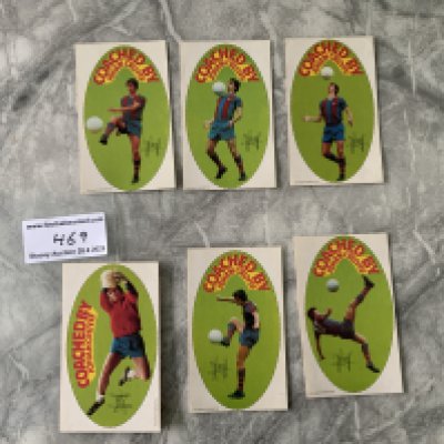 Johan Cruyff Rare Nabisco Football Cards: All 6 cards from the Ciached By Johan Cruyff cards made by Nabisco. Excellent with backings still attached. (6)