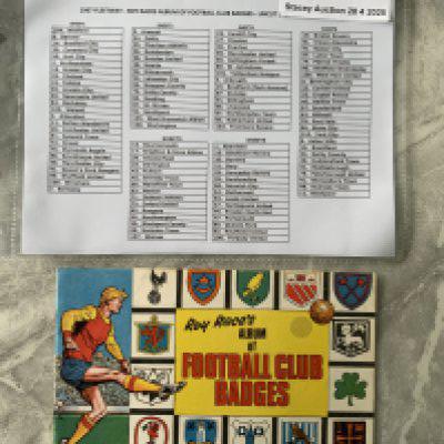 1967 Fleetway Roy Races Football Club Badges Cards: Uncut complete set of 110 in 6 sheets plus an empty album. Mint.