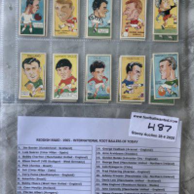 Reddish Maid 1965 Complete Football Cards: International Footballers Of Today complete set of 25 cards in excellent condition. (25)