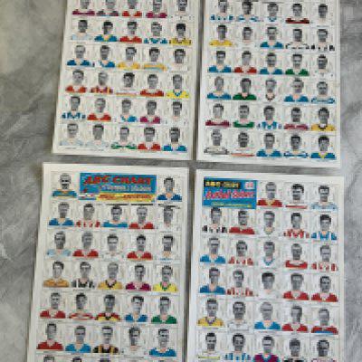 A + BC Chart Of Football Colours Complete Card Set: Rover/Adventure 1961 complete set of 130 teams. Nearly all football with occasional rugby on 4 cards.