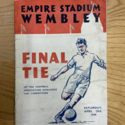 1939 FA Cup Final Football Programme: Portsmouth v Wolves now in excellent condition after professional repair. Bottom left corner paper replaced. No team changes.