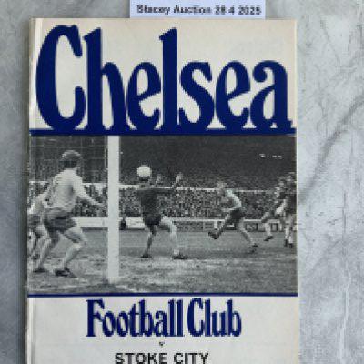 69/70 Chelsea v Stoke City Postponed Football Programme: Hard to obtain dated 29 11 1969. Ex bound with covers has slightest trim.