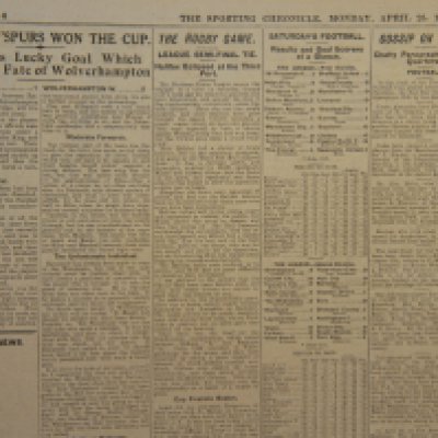 1920 - 1921 Athletic News Bound Volume Of Sport Magazines: From May 24th 1920 to May 23rd 1921and we believe this is a complete run of the weekly newspaper. Every volume covers football including the Tottenham v Wolves FA Cup final and Scotland v England. Other sports include Ashes Cricket England Rugby and more. Large format heavy bound volume.