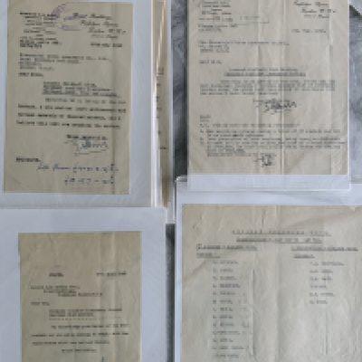 Arsenal 1948 Portugal Tour Club Paperwork: One off chance to obtain 12 letters from insurer to Arsenal regarding the travelling parties insurance arrangements. Interesting.