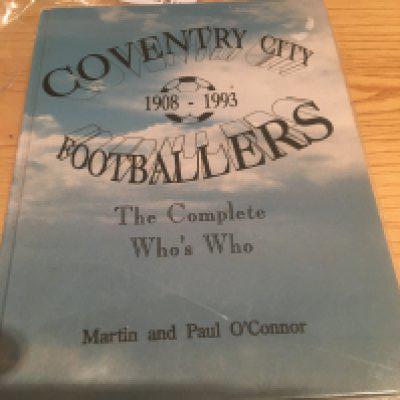 Coventry Multi Signed Whos Who Football Book: Signed without dedication clearly on players paragraph or photo. Genuine painstakingly collected excellent condition hardback book. Full list of players included has been stuck down inside first page and is pictured online. (89 autographs)
