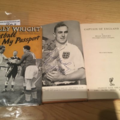 Billy Wright Signed Football Book: Football Is My Passport 1950 signed on photo inside without dedication by the England and Wolves star. Excellent condition Stanley Paul book.