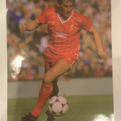 Liverpool Big Blue Tube Signed Football Prints: All measuring nearly 23 x 17 inches in excellent condition produced by the famous company with genuine autographs on prints of which there were print runs of only 500. Includes Rush Barnes Dalglish and McAllister. (4)