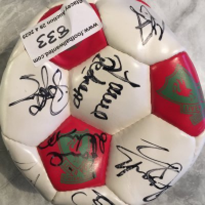 1992 Liverpool FA Cup Winners Signed Football. Official red and white panelled ball fully signed by the cup winners. Includes autographs of Rush Jones Grobbelaar Tanner Whelan Marsh Saunders Burrows Redknapp McManaman and others. Around 20 autographs. Not kept its round shape but may pump up.