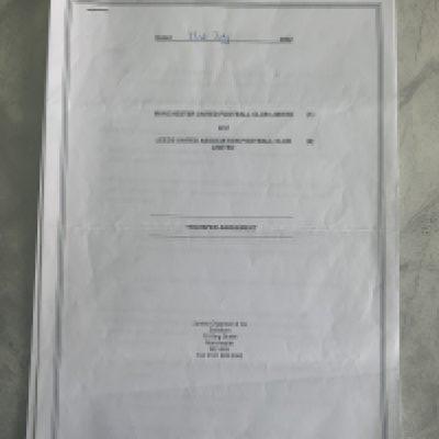 Rio Ferdinand Leeds To Manchester United Transfer Agreement: 5 page document dated 22 7 2002 with details of payments to Leeds with dates and any clauses which would amount to payments to Leeds should Manchester United win or do well in cups.