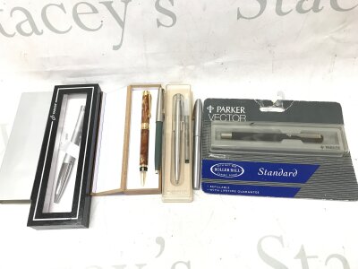 A Collection of Parker pens and others mostly in boxes NO RESERVE