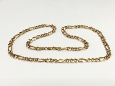 A 9ct gold Figaro chain, approx