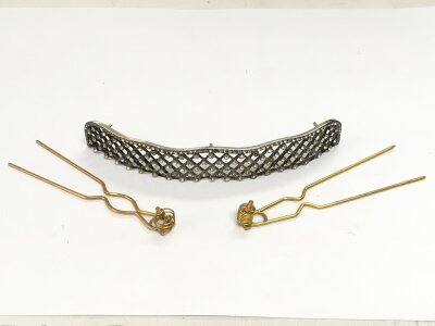 A 19th Century French silver tiara with tremblant mounts.