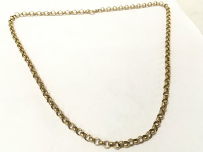 A 9 carat gold belcher necklace,26cm long
